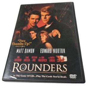 Rounders Matt Damon Edward Norton Drama Thriller R Rated DVD Movie1998